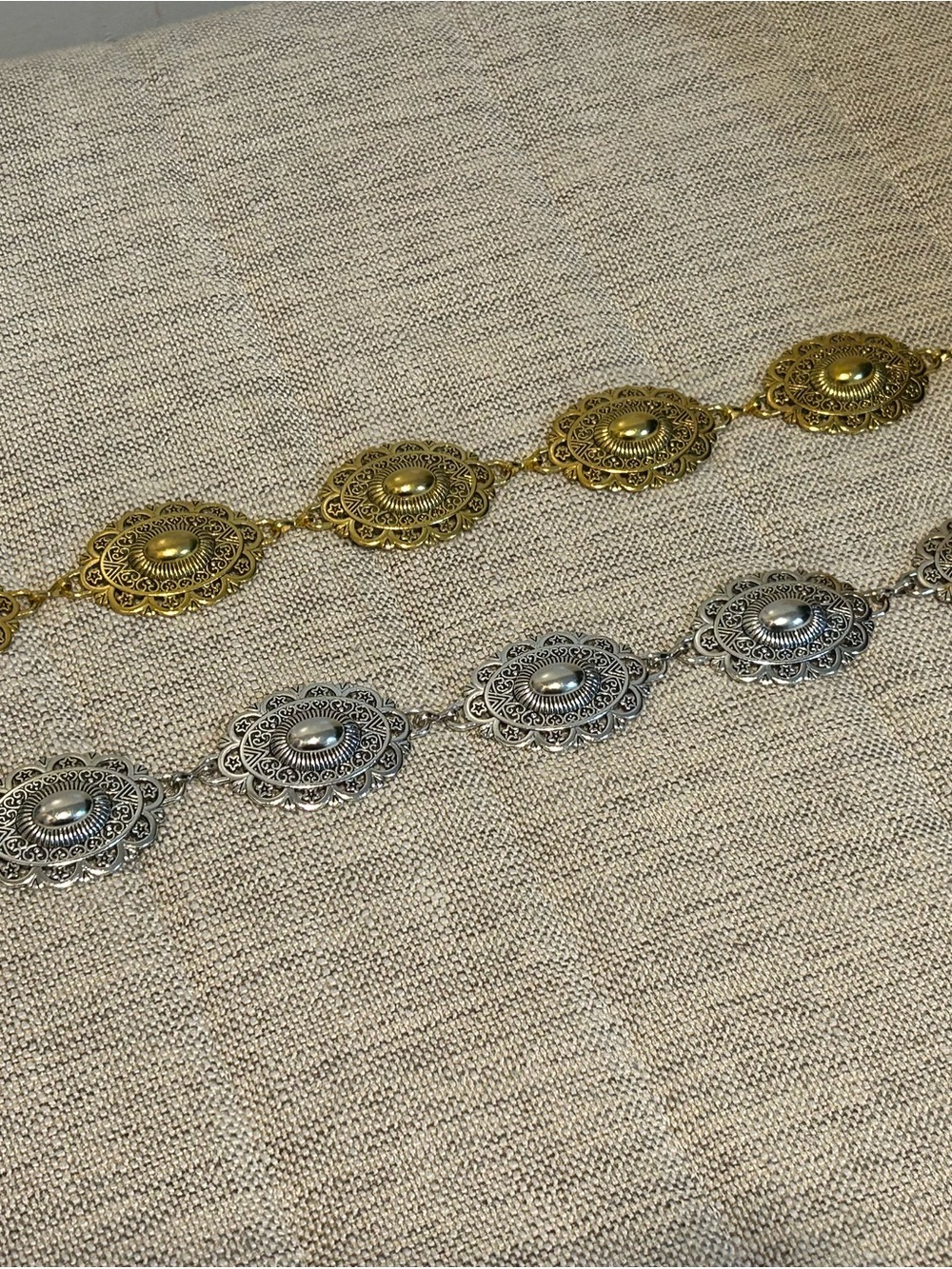 Gold and Silver Filigree Concho Belts